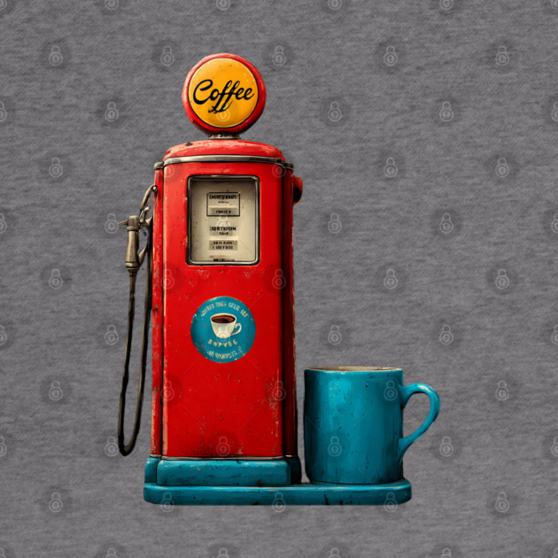 Coffee Stop - Vintage Gas Pump Caffeine Station by TuncGK