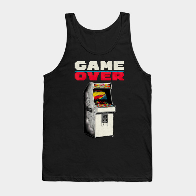 Game Over - Retro Arcade Cabinet Classic Gaming Tank Top by TuncGK