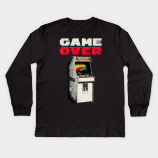 Game Over - Retro Arcade Cabinet Classic Gaming Kids Long Sleeve T-Shirt