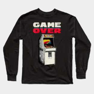 Game Over - Retro Arcade Cabinet Classic Gaming Long Sleeve T-Shirt