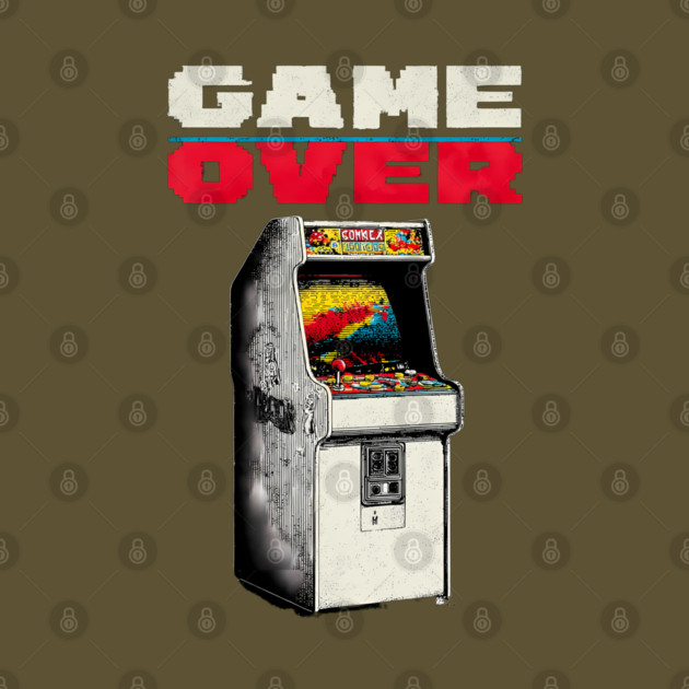 Game Over - Retro Arcade Cabinet Classic Gaming by TuncGK