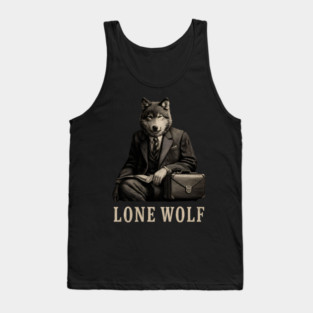 Lone Wolf Businessman - Corporate Alpha Mindset Tank Top