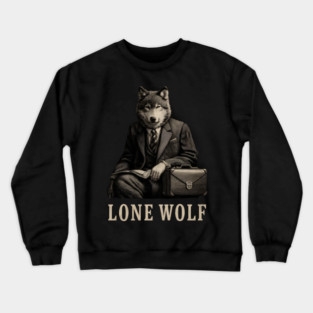 Lone Wolf Businessman - Corporate Alpha Mindset Crewneck Sweatshirt