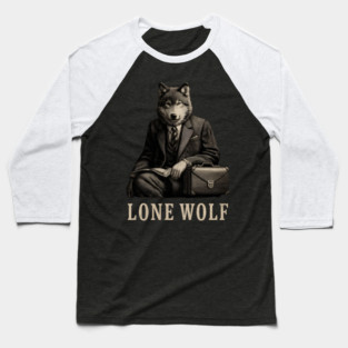 Lone Wolf Businessman - Corporate Alpha Mindset Baseball T-Shirt