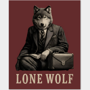 Lone Wolf Businessman - Corporate Alpha Mindset Posters and Art