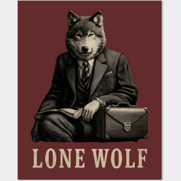 Lone Wolf Businessman - Corporate Alpha Mindset Wall Art by TuncGK