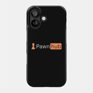 Pawnhub - Chess Parody Logo Design Phone Case