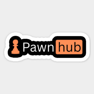 Pawnhub - Chess Parody Logo Design Magnet