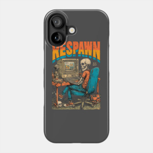 Respawn - Retro Computer Gamer Skeleton Design Phone Case