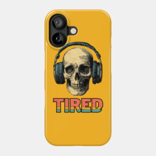 Tired Gamer Skull - Late Night Gaming Exhaustion Phone Case