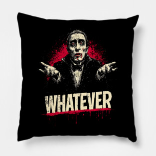 Whatever Dracula - Gothic Vampire Apathy Design Pillow