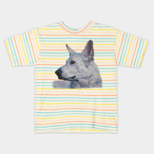 German Shepherd Fine Art Painting Kids T-Shirt