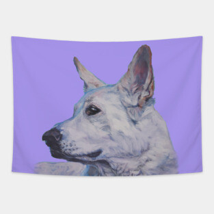German Shepherd Fine Art Painting Tapestry