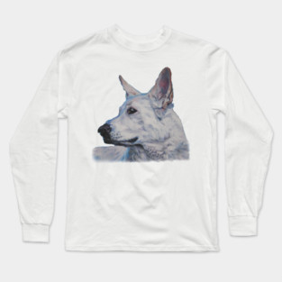 German Shepherd Fine Art Painting Long Sleeve T-Shirt