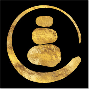 Zen Enso Circle and Zen stones Posters and Art