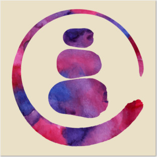 Zen Enso Circle and Zen stones Posters and Art
