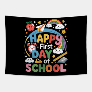 Happy First Day of School Tapestry