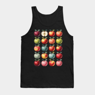 Folk Art Apples Back to school Teacher Tank Top
