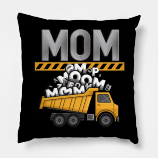 Happy Mothers Day Cute Construction Kids Pillow