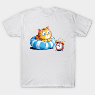Alarm Clock Cat T-Shirt