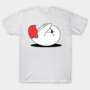 Curled Up Red Plastic Bag T-Shirt