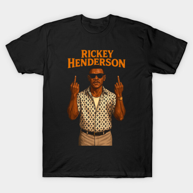 Rickey-Henderson Flipping the Bird T-Shirt