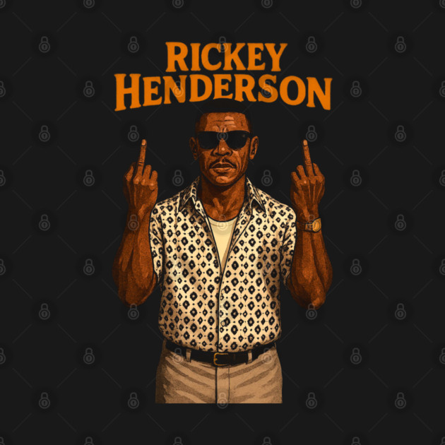 Rickey-Henderson Flipping the Bird T-Shirt