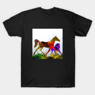 Abstract Hores Painting T-Shirt