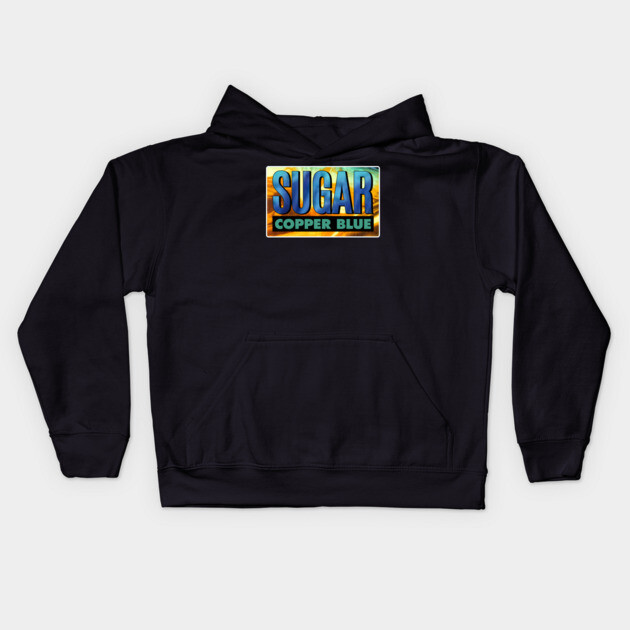 Sugar Copper Blue Fan Art Kids Hoodie by Timeless Chaos