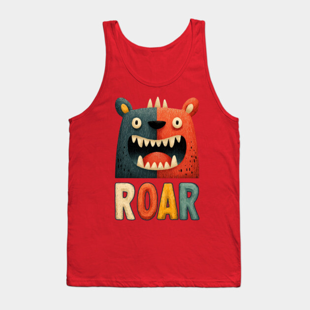 Cute Monster ROAR Tee for Kids and Inner Beasts Tank Top by TuncGK