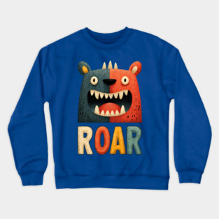 Cute Monster ROAR Tee for Kids and Inner Beasts Crewneck Sweatshirt