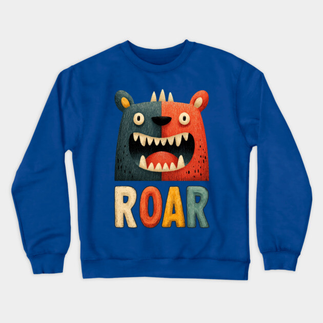 Cute Monster ROAR Tee for Kids and Inner Beasts Crewneck Sweatshirt by TuncGK