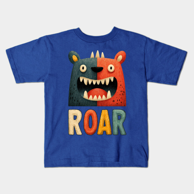 Cute Monster ROAR Tee for Kids and Inner Beasts Kids T-Shirt by TuncGK
