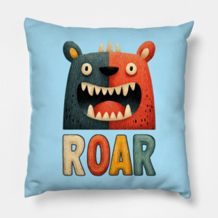 Cute Monster ROAR Tee for Kids and Inner Beasts Pillow
