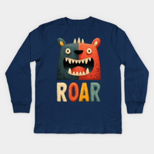 Cute Monster ROAR Tee for Kids and Inner Beasts Kids Long Sleeve T-Shirt