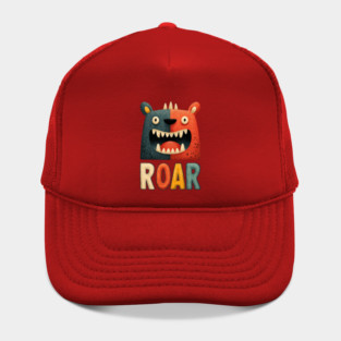 Cute Monster ROAR Tee for Kids and Inner Beasts Hat