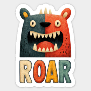 Cute Monster ROAR Tee for Kids and Inner Beasts Magnet