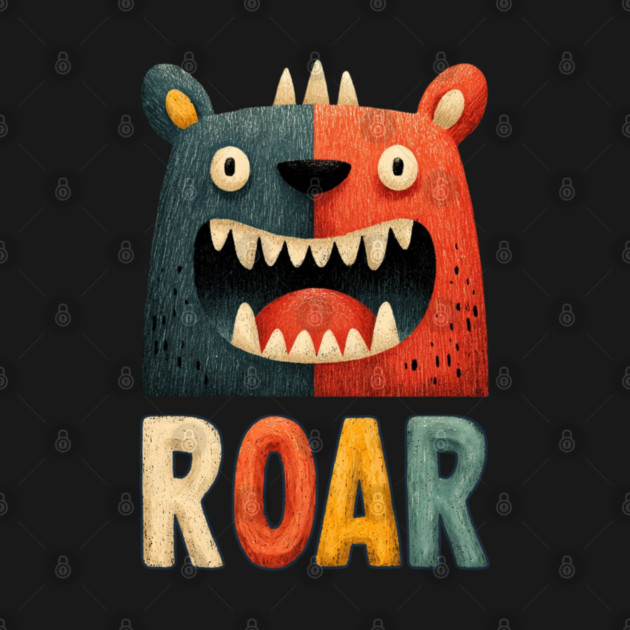 Cute Monster ROAR Tee for Kids and Inner Beasts by TuncGK