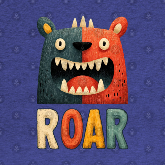 Cute Monster ROAR Tee for Kids and Inner Beasts by TuncGK