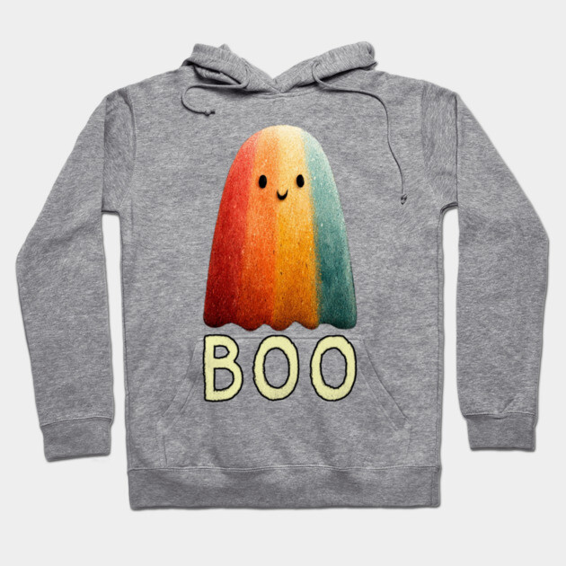 BOO! Cute Retro Ghost Tee for Halloween or Everyday Haunts Hoodie by TuncGK