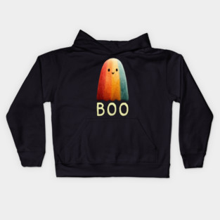 BOO! Cute Retro Ghost Tee for Halloween or Everyday Haunts Kids Hoodie
