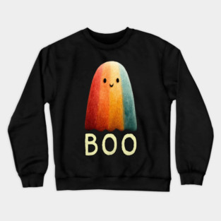 BOO! Cute Retro Ghost Tee for Halloween or Everyday Haunts Crewneck Sweatshirt
