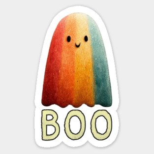 BOO! Cute Retro Ghost Tee for Halloween or Everyday Haunts Magnet