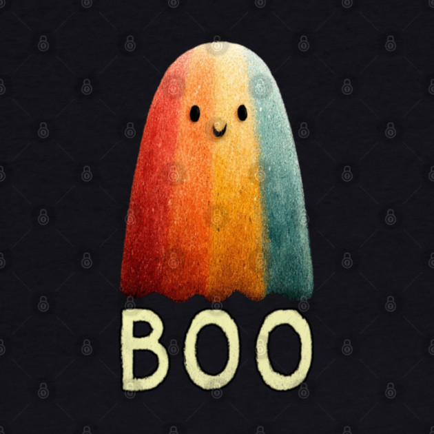BOO! Cute Retro Ghost Tee for Halloween or Everyday Haunts by TuncGK