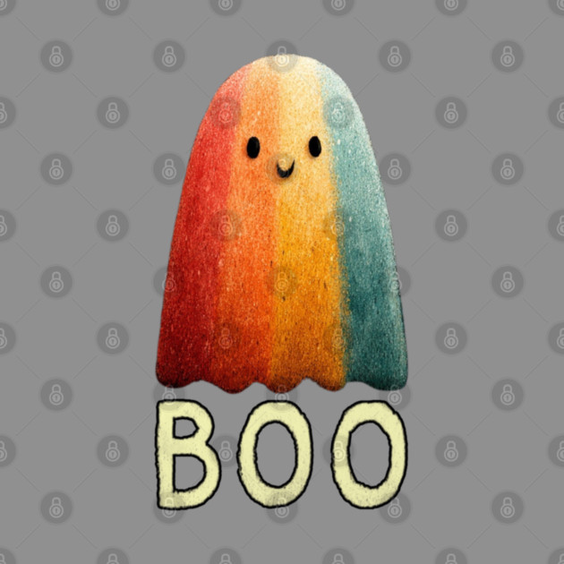 BOO! Cute Retro Ghost Tee for Halloween or Everyday Haunts by TuncGK