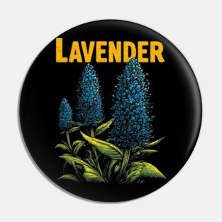 Retro Lavender Botanical Print Tee for Plant & Cottagecore Lovers Pin