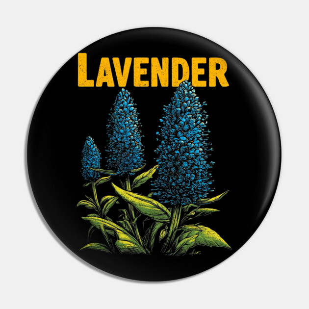 Retro Lavender Botanical Print Tee for Plant & Cottagecore Lovers Pin by TuncGK