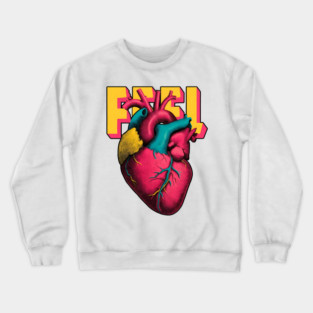 Feel Pop Art Anatomical Heart Tee for Emotional Creatives Crewneck Sweatshirt