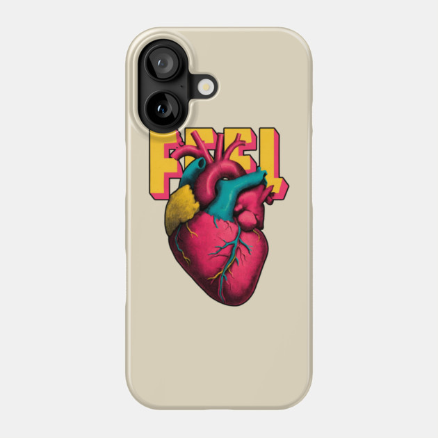 Feel Pop Art Anatomical Heart Tee for Emotional Creatives Phone Case by TuncGK