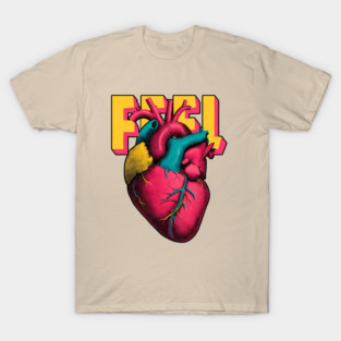 Feel Pop Art Anatomical Heart Tee for Emotional Creatives T-Shirt